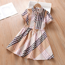 Girls dress 2022 new Korean version summer dress womens baby girl with clothes for children short sleeve foreign air thin wave