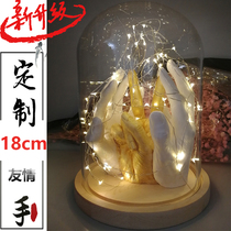 Baby souvenir shake sound three-dimensional plaster hand film couple hand model foot film diy grouting hand printing clay clone 3d