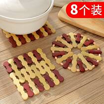 Table cushion Dish Hot Dinner Plate Cushion for Home Kitchen Minima Bamboo Mat Bowls Cushion Dining Table Insulation Bottom of the bottom