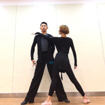 JIA DANCE Latin dance modal cardigan male and female lovers side split high quality modal
