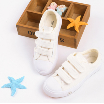 Childrens canvas shoes 2 boy dress small white shoes 4 girl baby leisure sneakers in small childrens white slab shoes