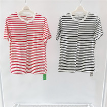 Pregnancy Color Summer Pregnant Women Play With Taste Harbor Wind Irregular Streaks Pure Cotton Can Breastfeed Short Sleeves YWS292827