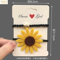 Korean jewelry white love I-shaped card hairpin headdress packaging rubber band cardboard can be hung tag