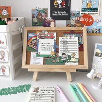 ins soft wood board photo wall decoration net red home desktop dorm room photo wall message board hanging note board