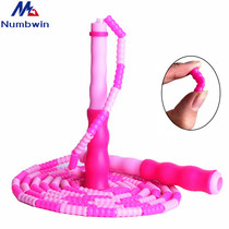 Colourful Bamboo Festival Jump Rope Adult Children Adjustable Rope Figure Soft Beads Bamboo Festival Anti-Winding Movement Unknotted