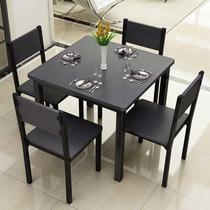 Simple dining table 60x60cm Black 2-person table Square table Simple small apartment square table Square combination household