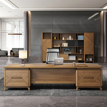 New Chinese Computer Desk Solid Wood Minima Modern Desk Big Bandae Supervisor Desk Office Furniture Custom