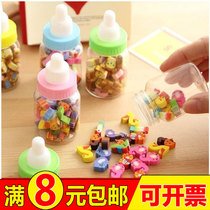 Stationery Creative Korean small fresh school supplies Primary school students prize bottle digital modeling eraser