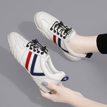  Leather white shoes 2021 spring and autumn new womens shoes all-match flat-bottomed casual sports shoes ins tide board shoes