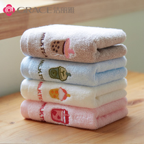 Clean Lija Pure Cotton Children Towel Wash Face Small Face Towels Full Cotton Thickened Baby Wash Face Home Soft Absorbent