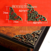 C055 imitation alloy lace cut horn corner flower European-style pentagram box retro side corner chip small corner code