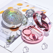 Contact Lens Box Beauty Pupil Care Double box Myopia Containing Box Upscale Cute Teenage Girl is small and portable
