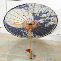 Intangible Cultural Heritage Watershed Oil Paper Umbrella Rain Protection Sunscreen Decoration Vintage Craft Umbrella Flowers Good Moon Round