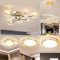 Light luxury living room lamp modern simple atmosphere 2020 new Nordic lamp combination whole house package living room chandelier