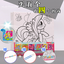 Beginner 2021 childrens handmade diy fun graffiti drawing board paint painting frame watercolor filling set