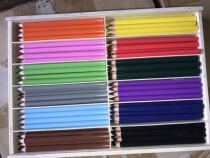 144 coarse triangle pen 10 0mm oil color pencil plus coarse core 5 0mm wooden box set 12 color pencil