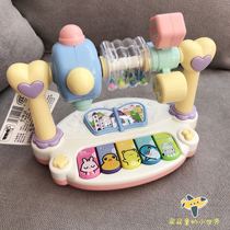 Baby mini music piano macaron cartoon lighting Bell early education story nursery song educational toy infant