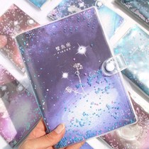 Notebook quicksand with water twelve constellations cheap hand account rubber set crystal liquid book girl dream