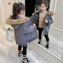 Korean girl Parker cotton clothes 2021 new winter clothes childrens foreign style cotton coat Korean thick warm cotton padded jacket