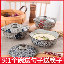 Japanese style 5 5 5 inch square bowl baby baby soup bowl home steamed egg bowl plate steamed vegetable bowl with lid