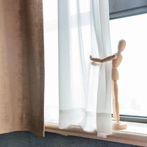 2020 new modern white chiffon screen finished light transparent impervious living room balcony bedroom partition screen