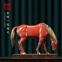 Zhu Bingren bronze horse bronze carving ornaments Qianlong eight horses figure super light home crafts gifts gifts