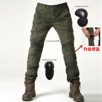 Four Seasons Motorcycle Riding Jeans ANTI-FALL PANTS PROTECTION PANTS 06 BLACK GREEN ESCORT MENS MONEY