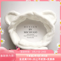 Japanese gelato hair with magic sticker wash face bunch hair band Coated Film Head Stirrup Minimalist Headwear Mesh Red Hair Stirrup