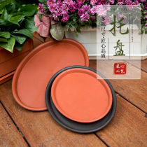 Oval flower pot tray base thickened resin plastic fleshy water tray large oval tray factory direct sales