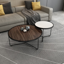 Simple modern Nordic Italian light luxury coffee table creative living room small apartment minimalist style round coffee table combination