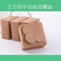  Petal box Cowhide cardboard essential oil soap handmade soap diy packaging box Decoration box Storage moon cake candy box