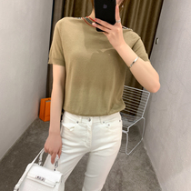 Qing ~ first step gentle color imported wool knitted short sleeve Special