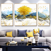 Artistic abstract Chinese living room sofa background wall Crystal porcelain decoration mural simple Nordic bedroom framed hanging painting