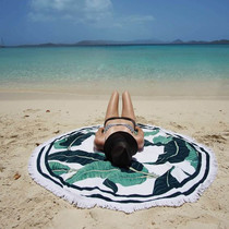 Tassel oversized round beach towel cushion yoga mat bikini wrap scarf shawl seaside resort beach blanket