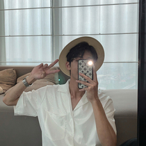 Hualun summer thin free-burn reflective shirt mens short sleeve Korean version of the trend handsome student casual wild ins