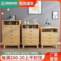 Solid wood bucket cabinet Nordic modern minimalist day style living-room home bedroom storage containing cabinet 4-bucket five-bucket six-bucket cabinet