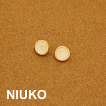 NIUKO elegant pearlescent translucent shirt buttons Gold plastic buttons Small shirt buckle Clothing accessories buckle