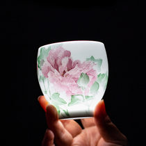 National Master Heavy Industry Hand-painted Chinese Ceramic Art Master Zhou Yijun Qiuyan Pins Mingcup Tea Cup Master Cup High-end