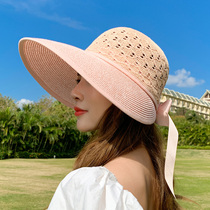 Sun hat female summer Korean version of tide Joker hollow straw hat big edge shade sun protection big eaves beach hat