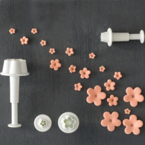  Fondant mold cake five-petal flower small plum blossom spring stamper Biscuit tool Dry Pace dessert 4pc boxed