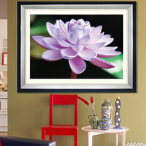 3D Semi-Embroidered Cross Embroidered Floral Series Dream Lotus Lotus Lotus Drawing Room Minima Modern Small Bedroom yourself by hand