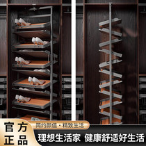 Cabinet shoe rack 360-degree swivel wardrobe pull-out shoe cabinet multifunction push-pull home multilayer shoe holder
