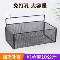 Hook Shelve Iron Frame Basket Toilet Shelve Shelve Wall Bedroom Shelve Wall wall Self-adhesive free of punch