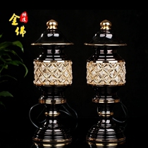 Buddhist Supplies Lotus Light LED for Buddhist Lights Home Buddha Hall Long Ming Lights for lanterns Guanyin Buddha front light pair