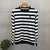 Popular mens striped sweater 2021 Spring and Autumn new long sleeve T-shirt mens Korean trend ins round neck pullover top