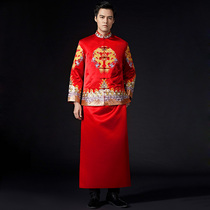 2021 new Chinese mens Xiuhe dress wedding Tang dress male dragon and phoenix coat Grooms wedding dress Chinese dress summer