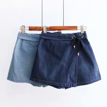 13 junior high school 14 high school students 16-year-old female boy 15 casual 12-year-old summer black rope color head denim shorts culottes