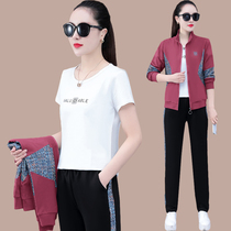 Mom Autumn Clothing Suit Slim Fit Jacket 2022 New Summer Clothing Middle Aged Casual Sportswear Woman Spring Autumn Big Code