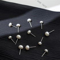 Pure silver natural pearl earrings temperament Net red small explosive earrings 2021 New Tide ear Jewelry earrings women