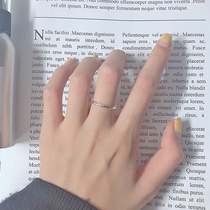 925 sterling silver Thai Silver smiley face ring female ins tide fashion retro personality hip hop cold style simple Net red students